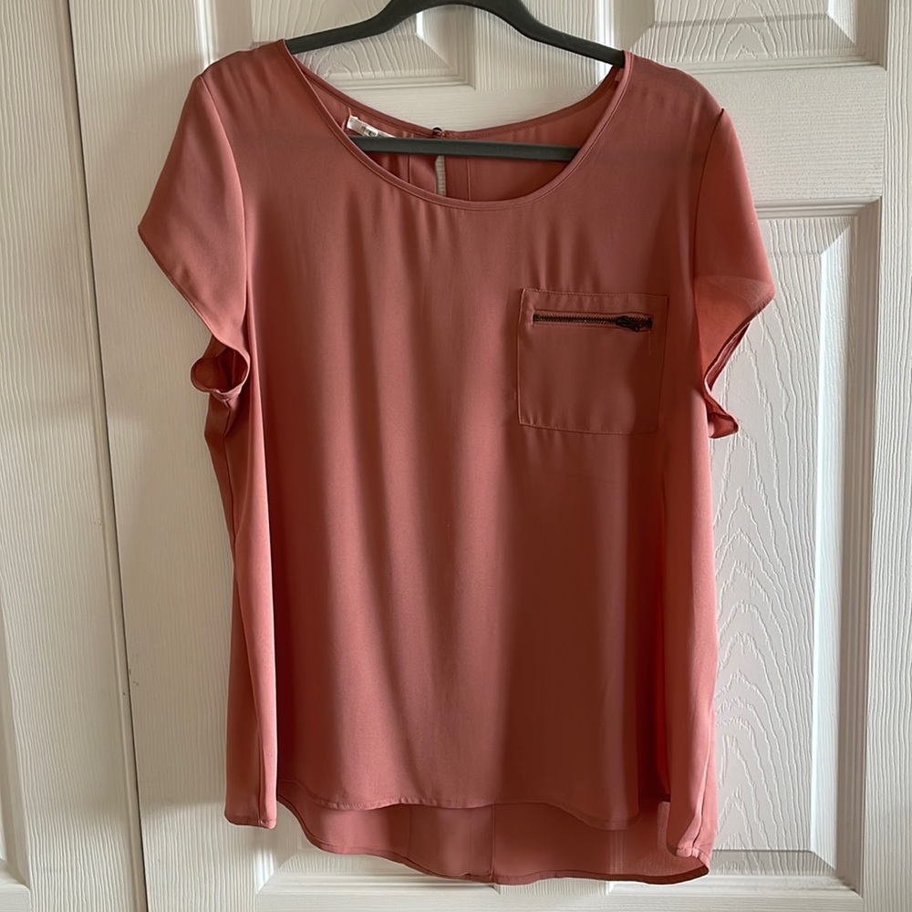 Maurice Size L Burnt Rose colored blouse